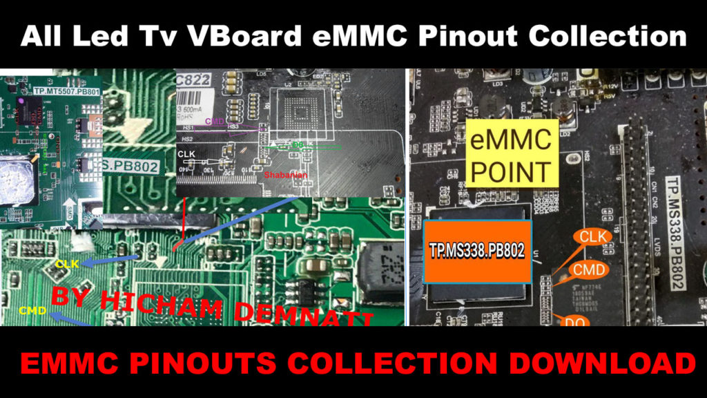 Led Tv Board EMMC Pinout Collection