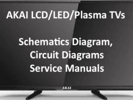 AKAI LCD/LED/Plasma TVs Schematics Diagram, Circuit Diagrams