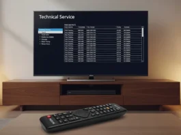 Philips TV Service Menu Codes: Complete Guide (2026) Philips Smart TV displaying service menu interface with remote control
