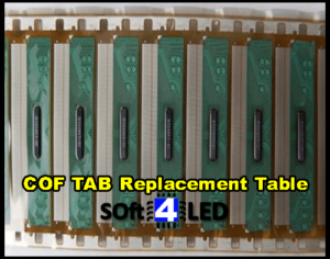 COF Tab Replacement Table