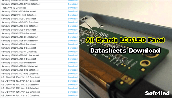 LCD/LED Panel Datasheet PDF