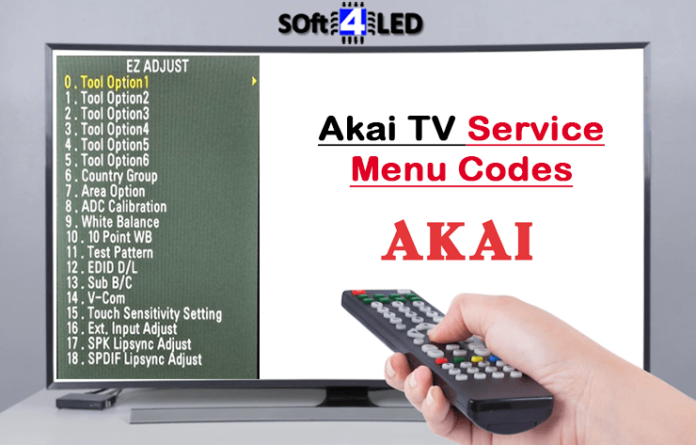 Akai TV Service Menu Codes & Instructions
