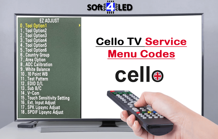 Cello TV Service Menu Codes & Instructions