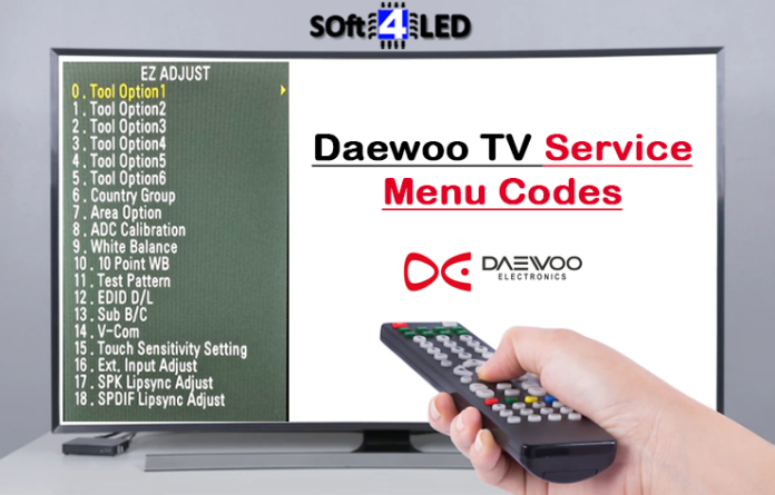 Daewoo TV Service Menu Codes & Instructions