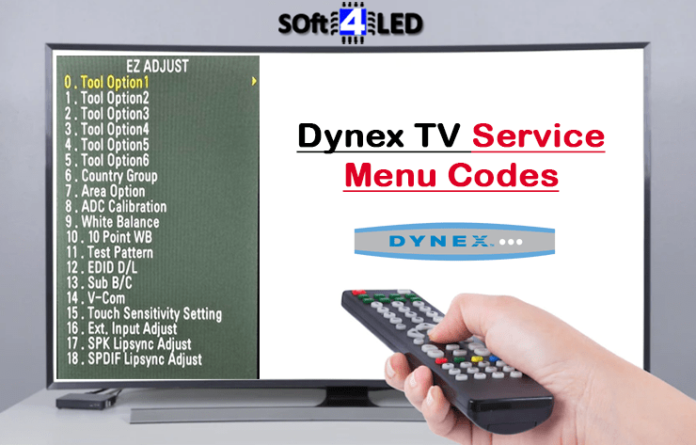 Dynex TV Service Menu Codes & Instructions