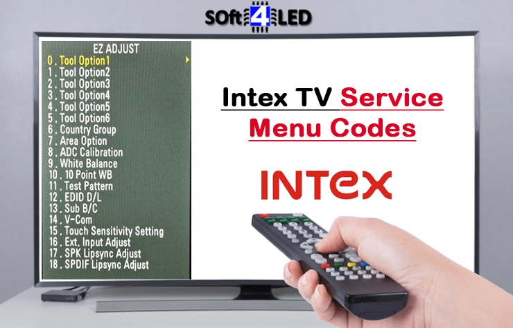 Intex TV Service Menu Codes