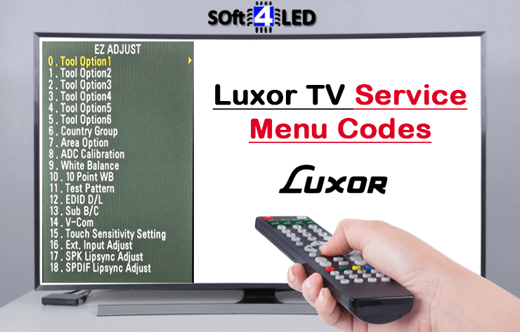 Luxor TV Service Menu Codes & Instructions
