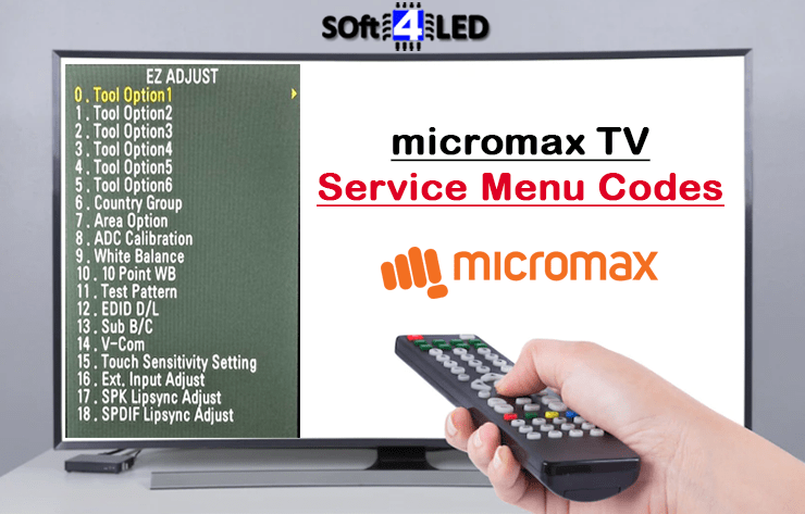 Micromax TV Service Menu Codes & Instructions
