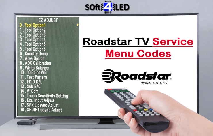 Roadstar TV Service Menu Codes & Instructions