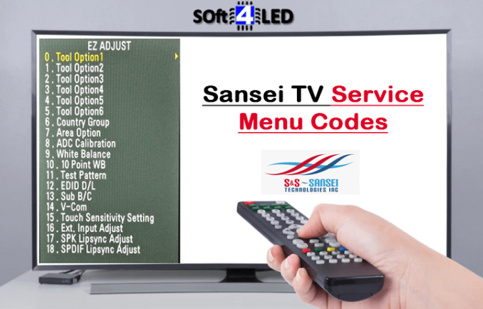 Sansei TV Service Menu Codes & Instructions