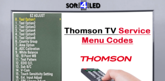 Thomson TV Service Menu Codes
