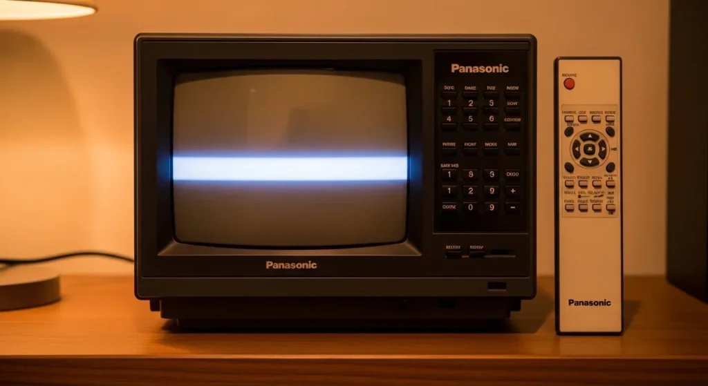 Panasonic CRT television Euro chassis model with remote for service menu access