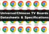 All Universal/Chinese TV Motherboards Datasheets & Specifications