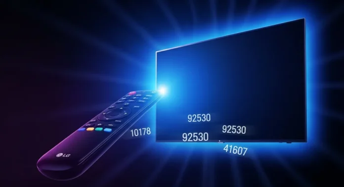 thumbnail of universal remote and LG TV setup.