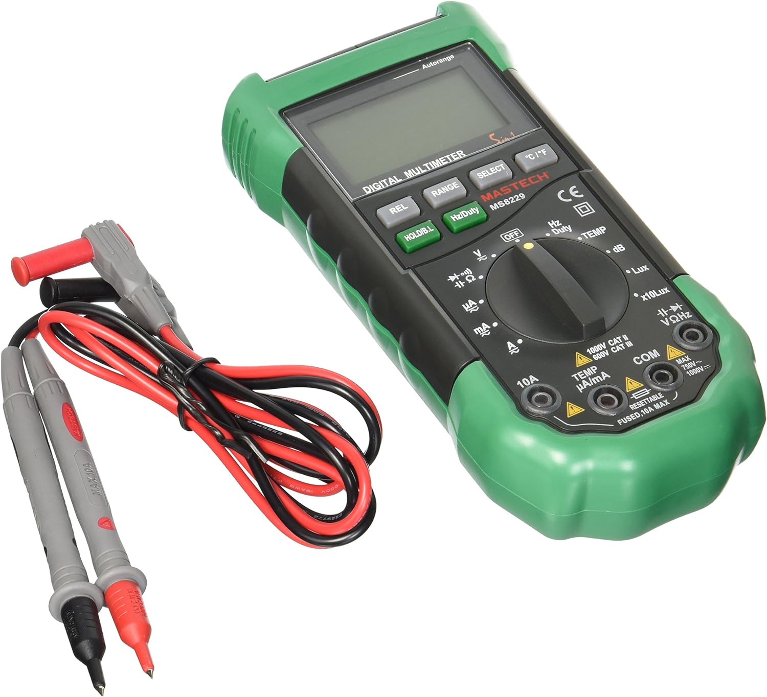 The Mastech MS8229 is a 5-in-1 multi-functional digital multimeter