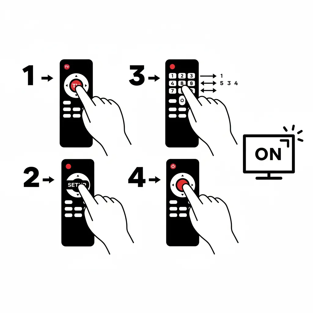 Diagram of manual remote programming.