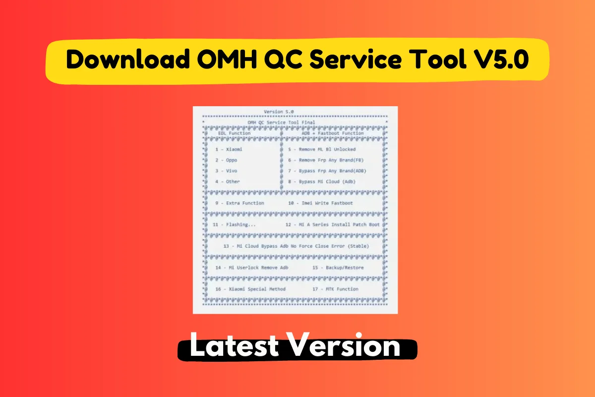 OMH QC Service Tool V5.0