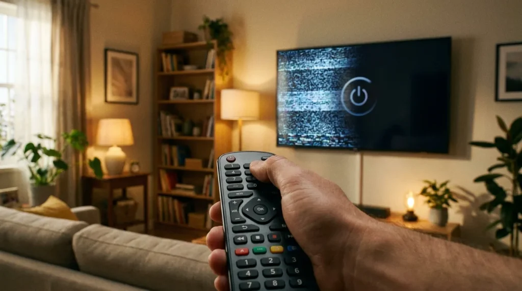 Programming a universal remote to an oCOSMO TV using manual code entry method