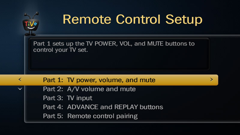 Manual Setup for TV Control