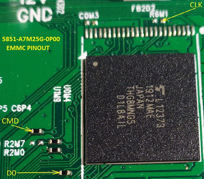 5851-A7M25G-0P00 eMMC Pinouts Dogram