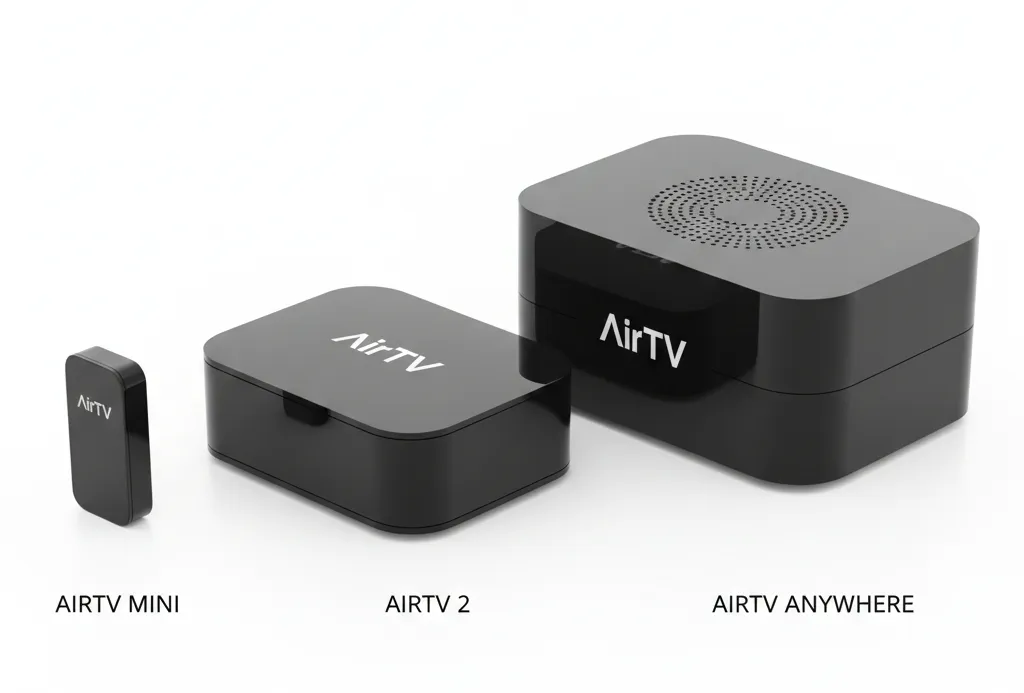 Comparison of AirTV Mini, AirTV 2, and AirTV Anywhere streaming devices