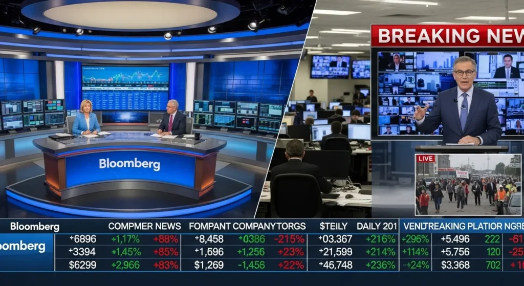 Freebie TV news channels featuring Bloomberg and international coverage