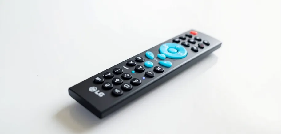 LG TV remote with settings buttons