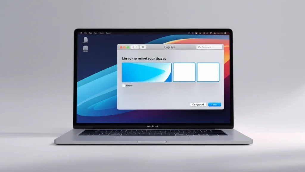 MacBook Displays settings window