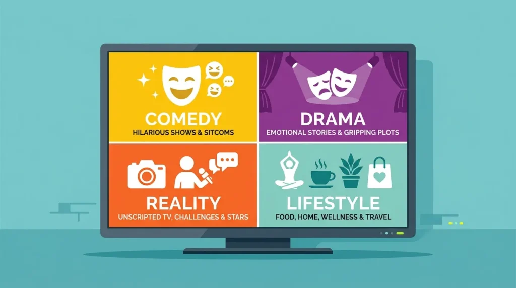 Peacock TV entertainment channels including Hallmark, SNL Vault, and Real Housewives