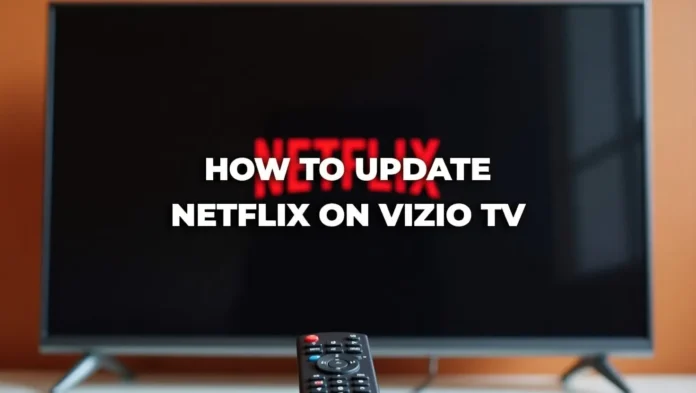 Vizio Smart TV with Netflix app and remote control