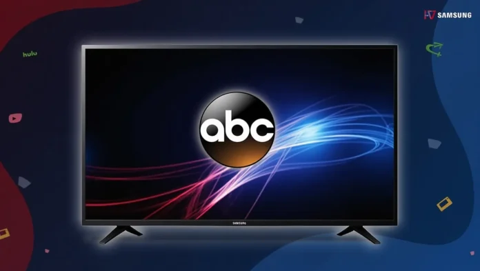Samsung Smart TV showing ABC News Live channel guide.