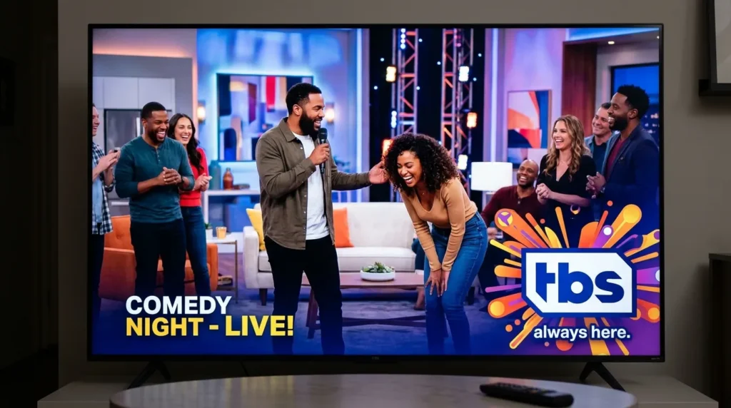 TBS television network logo displaying popular comedy and entertainment programming