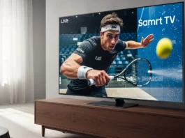 Samsung Smart TVs Bring Live Squash to Your Screen Samsung smart TV streaming squash match.