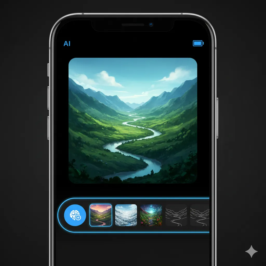 AI-generated images flowing in a history view on One UI.