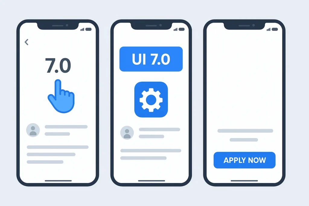Settings menu guiding beta application on Realme device.