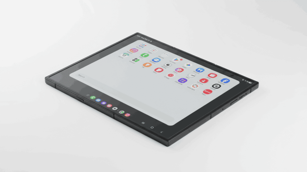 Samsung Galaxy Z TriFold fully open with 10-inch display