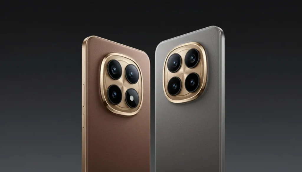 Redmi Note 15 Pro and Pro+ smartphones in teaser view