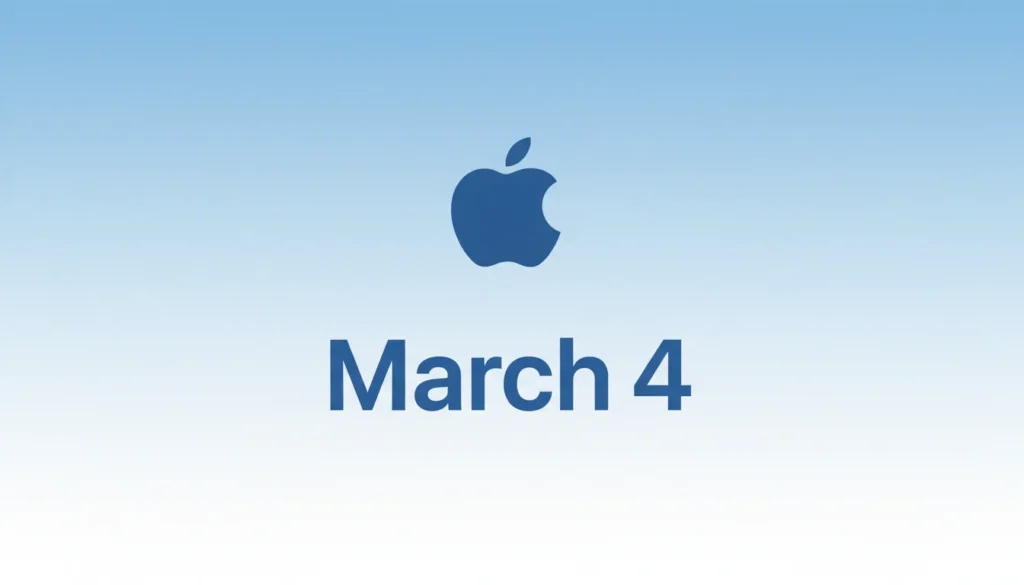 Apple March 4 special event announcement graphic.