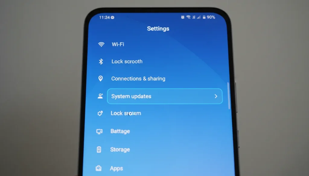 HyperOS settings screen for system updates