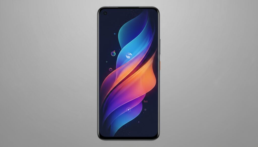 Front of TECNO POVA Curve 2 5G smartphone with curved AMOLED screen.