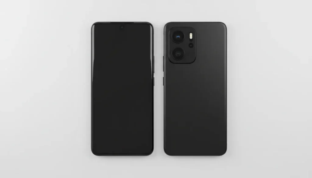 Realme Power smartphone front and back view