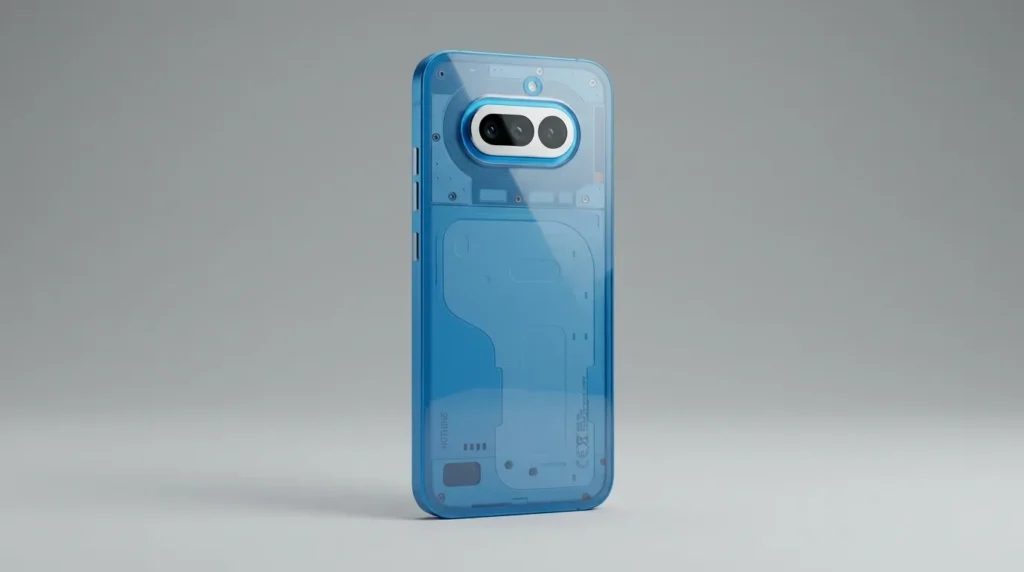 Blue version of Nothing Phone (4a) smartphone