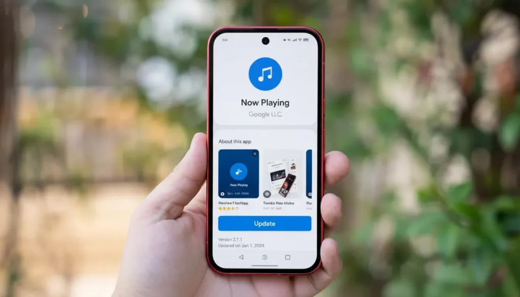 Pixel Now Playing app version 2026.03.24.x on Google Play Store